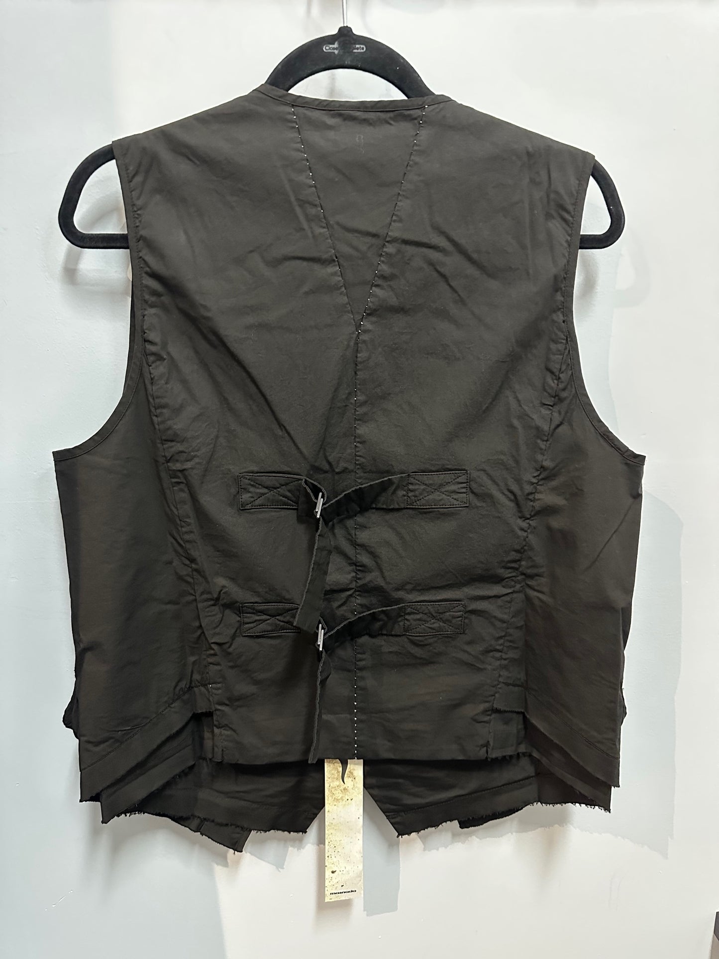 Black Double Front Vest M3468