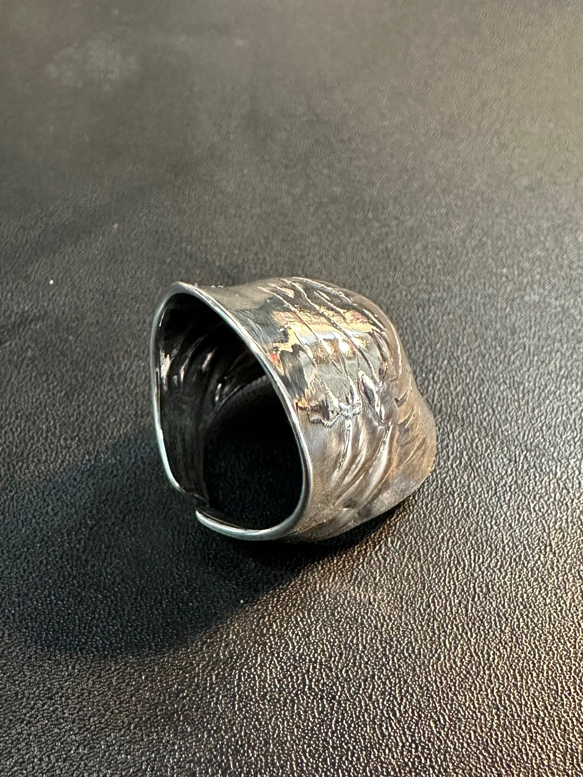 Sterling Silver Wrinkles Knuckle Finger Ring