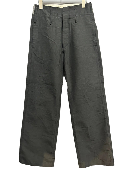 Dark Grey + Grey Viscose Cotton Textured High Waisted Wide Leg Pant