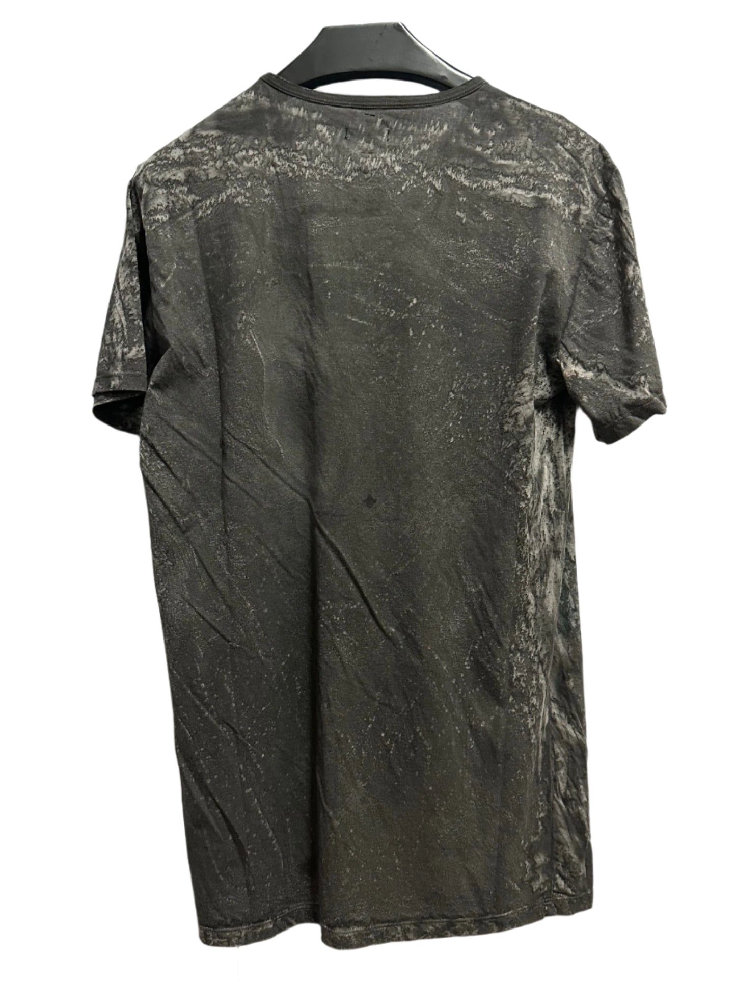 Anthracite Salt Dyed Short Sleeve Buttons T-shirt