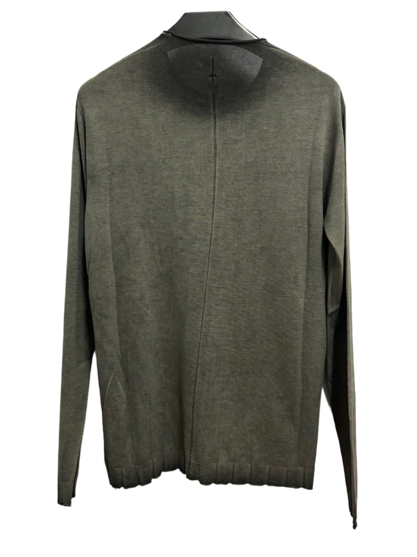 Black Anthracite Military Double Dyed Rough Collar Cotton Sweater