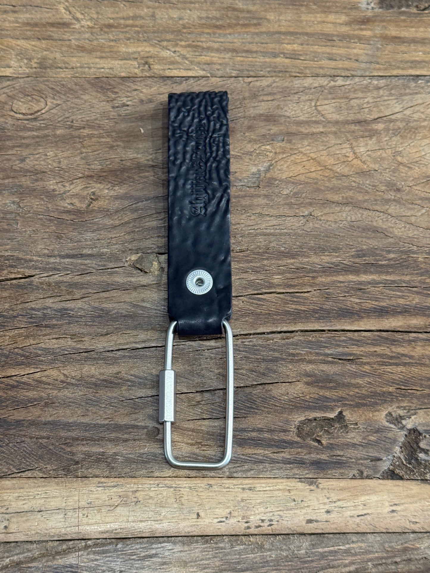 Black Culatta Horse Leather Snap Key Ring