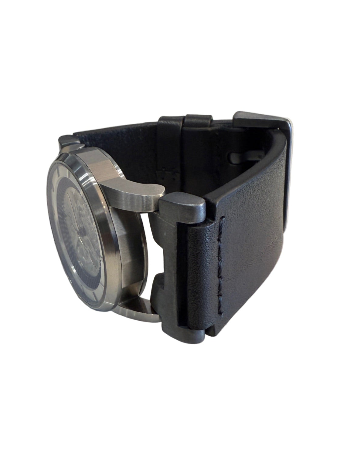 P4 X FOB Watch #5864 Straight Strap Buckle Silver Skeleton W130-012-0-KA-FLE
