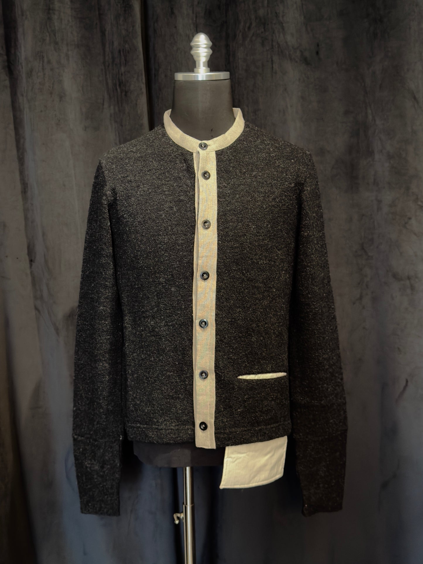 Carbon Cleric 2-tone Knit Cardigan