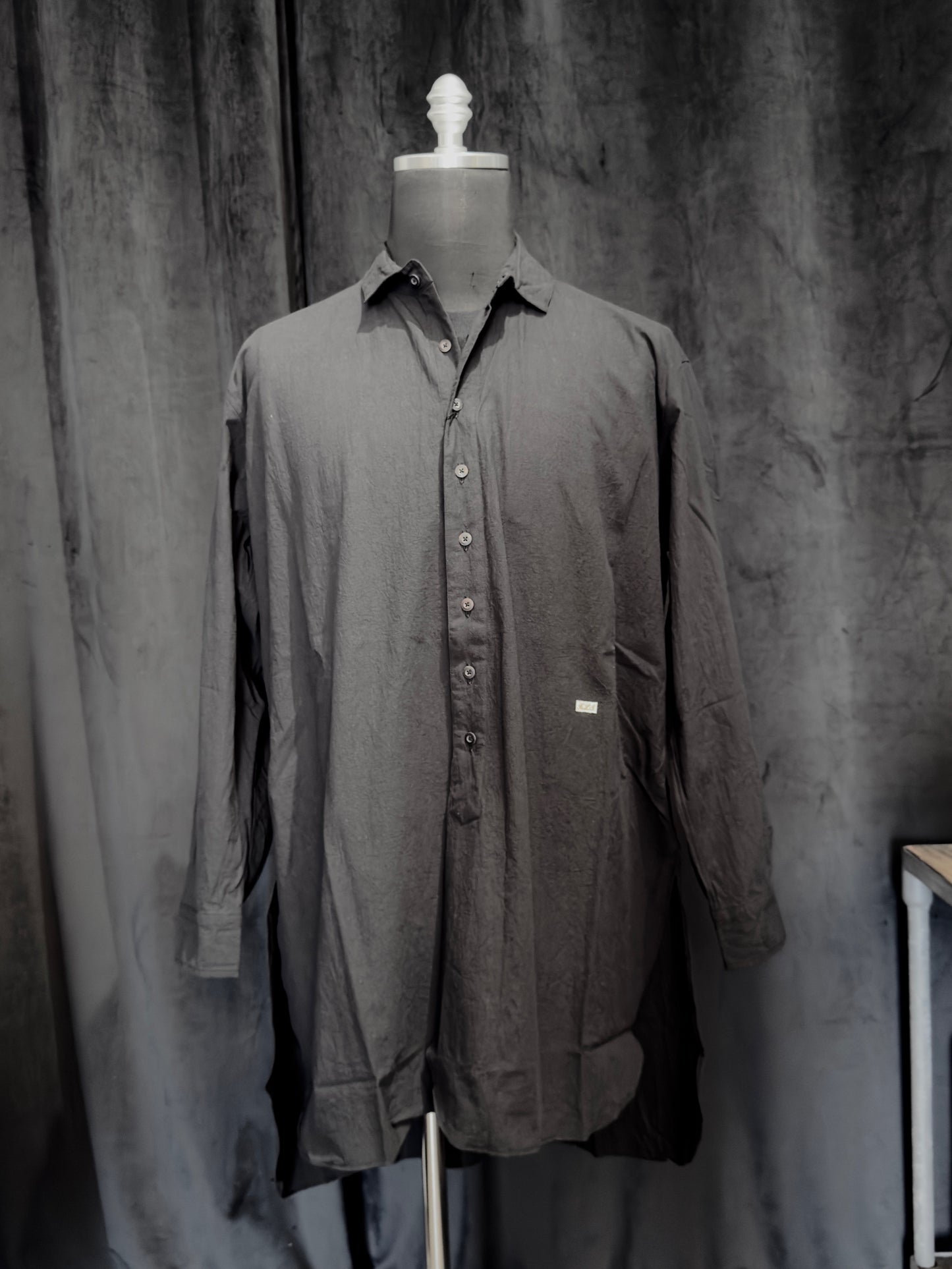 Black Over-Sized Short Collar Shirt