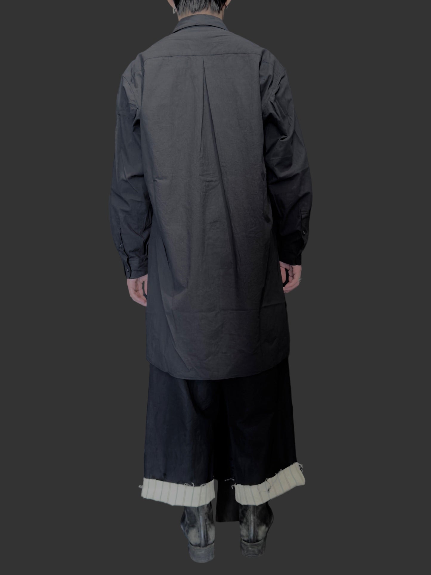 Black Over-Sized Short Collar Shirt