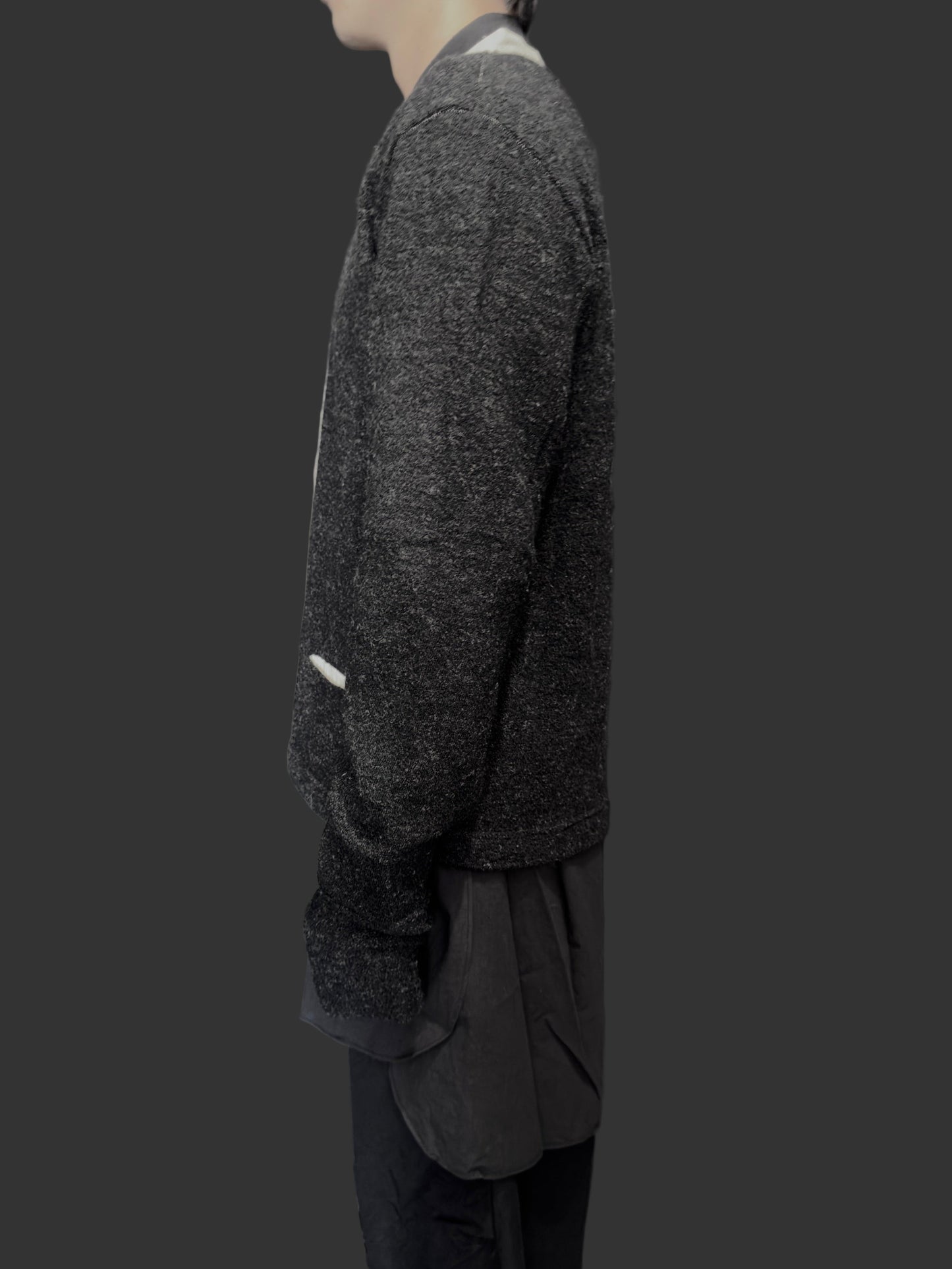 Carbon Cleric 2-tone Knit Cardigan