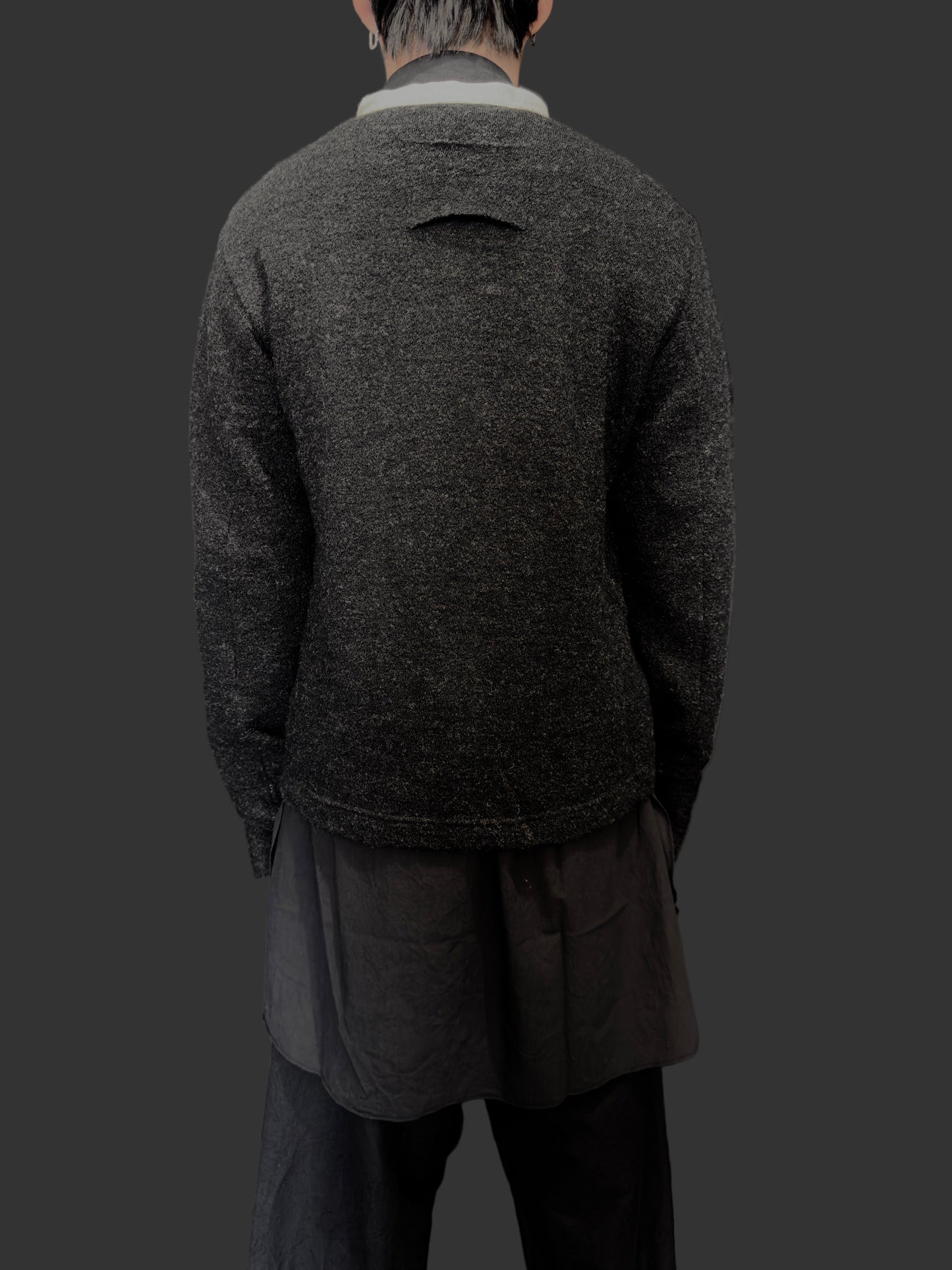 Carbon Cleric 2-tone Knit Cardigan