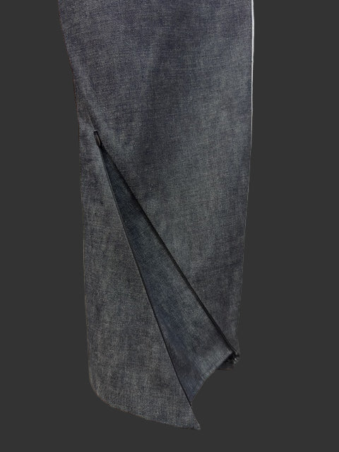 Indigo Zimbabwe Cotton Denim Elongated Trouser