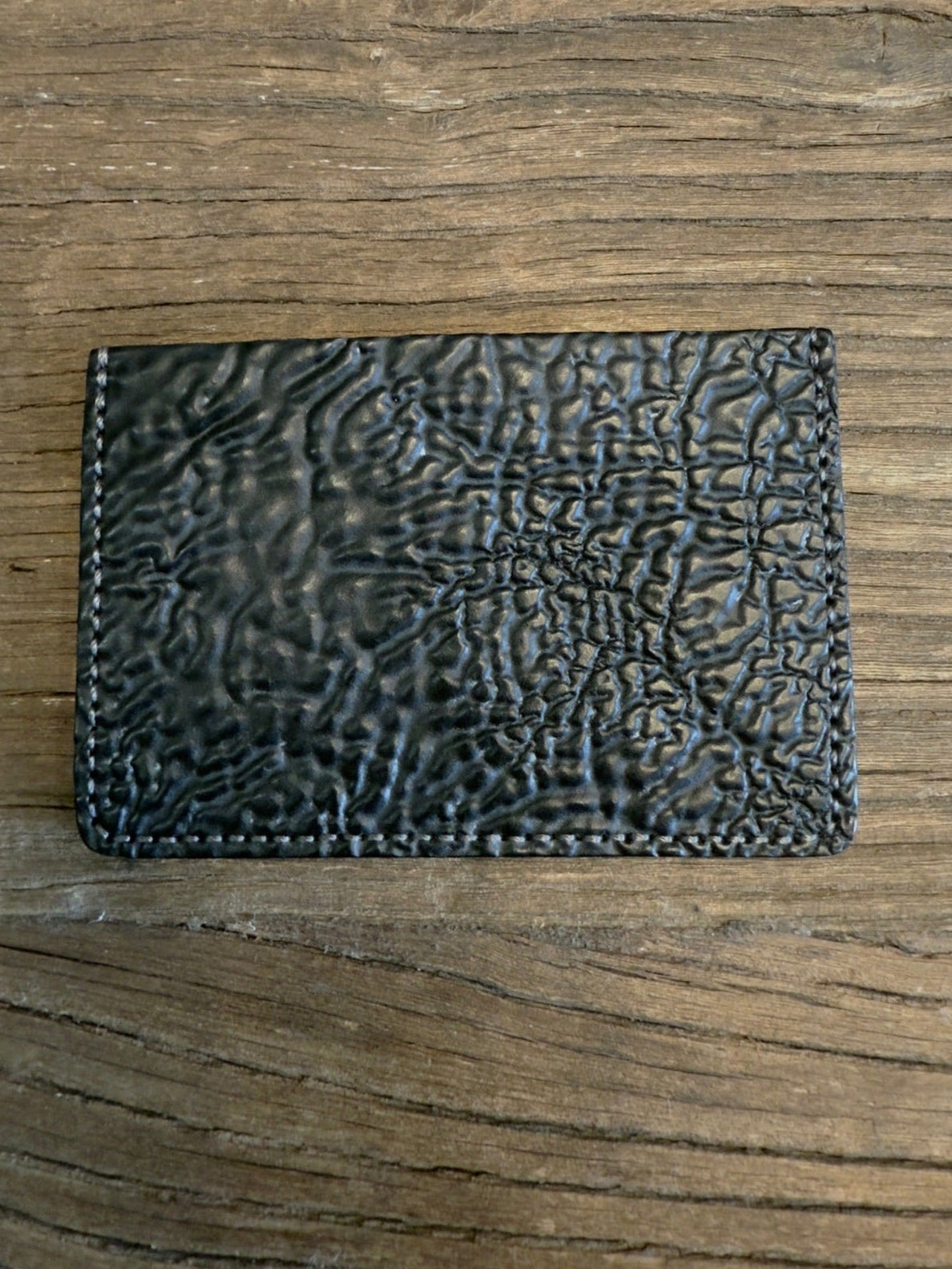 Black Culatta Horse Leather Luz Card Holder