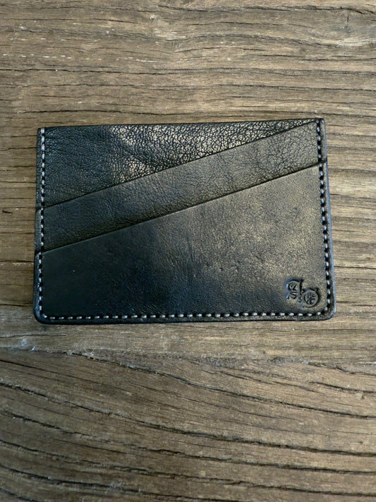 Black Culatta Horse Leather Luz Card Holder