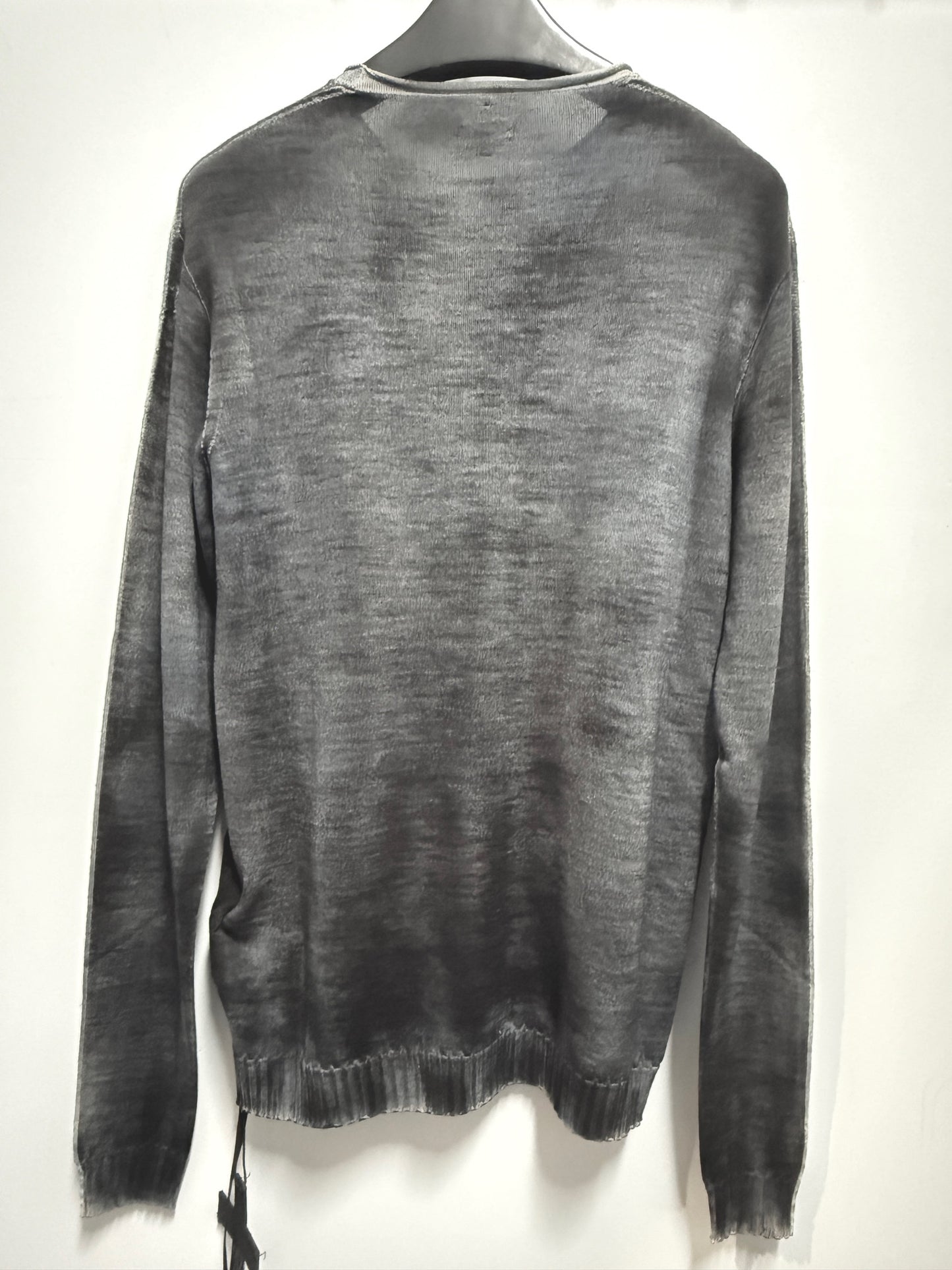 Brown Black Hand Dyed Crew Neck Sweater