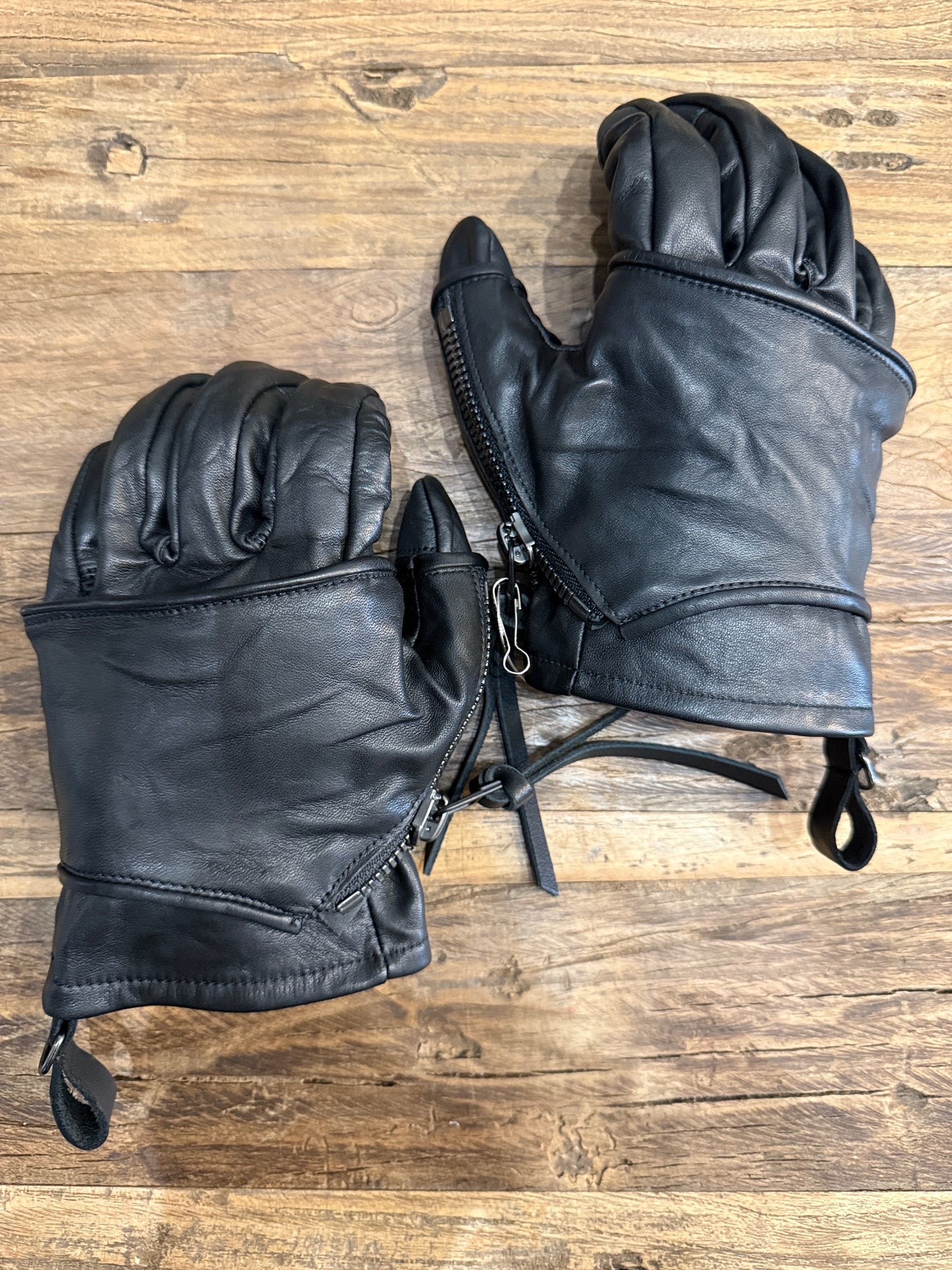 Black Horse Leather Layered Gloves