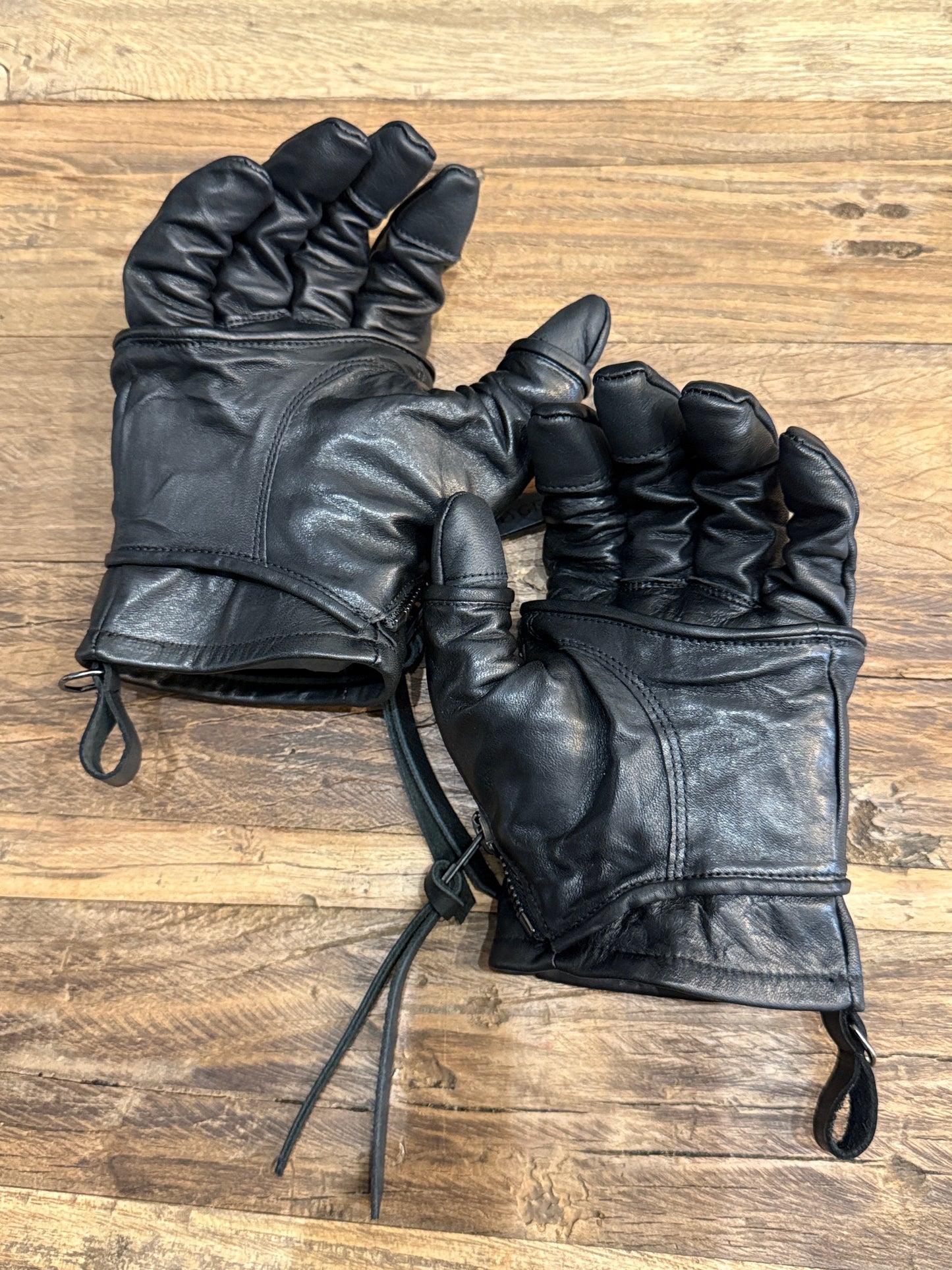 Black Horse Leather Layered Gloves