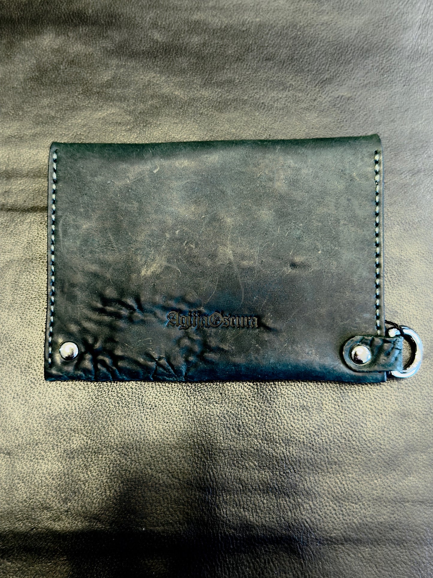 Green Reverse Culatta Cadena Card Case with Curb Chain