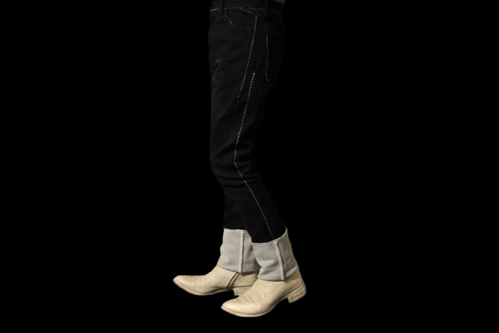 Black OVERLOCK ONE-PIECE DEAD END JEANS JM2625-IN KIT-BW 101 by Carol Christian Poell