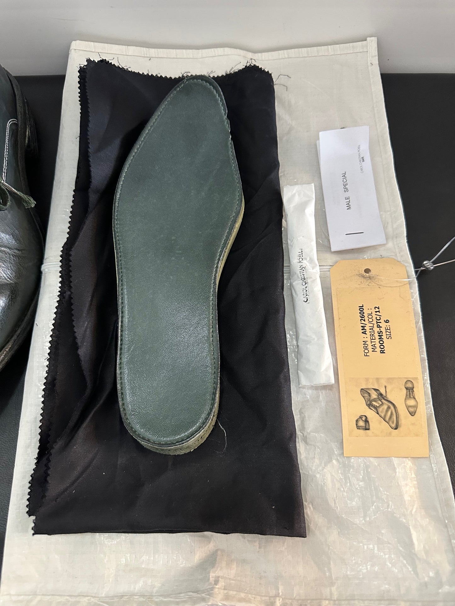 Dark Green Object Dyed Derbies AM2600L ROOMS-PTC12 by Carol Christian Poell