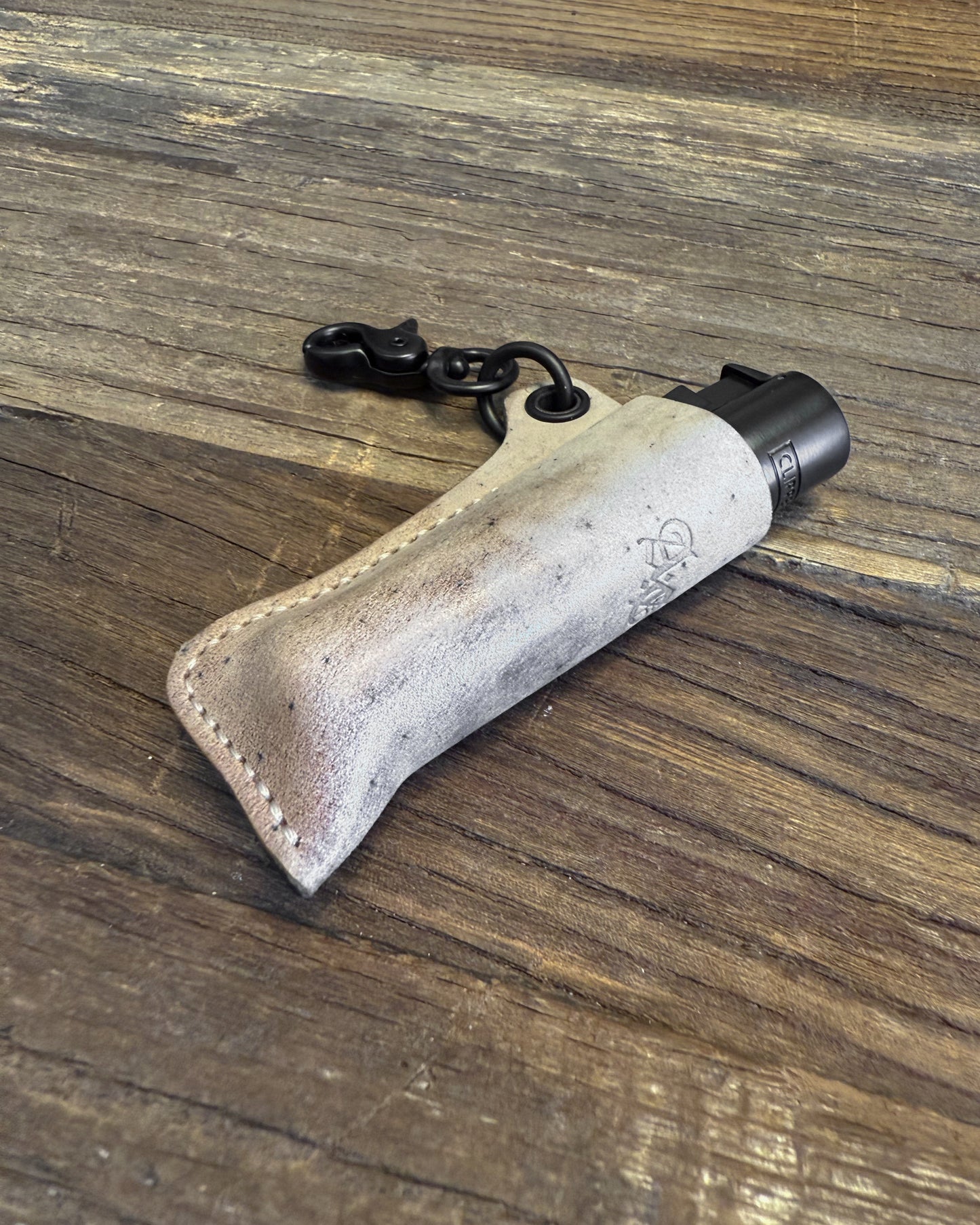 Greige Marmo Shell Cordovan Filo Lighter Sleeve