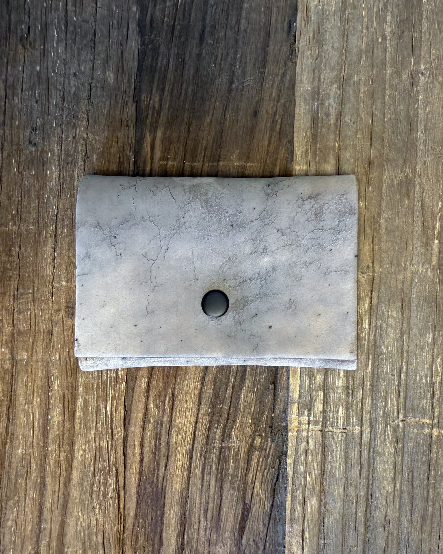 Greige Marmo Shell Cordovan Origen Snap Card Case