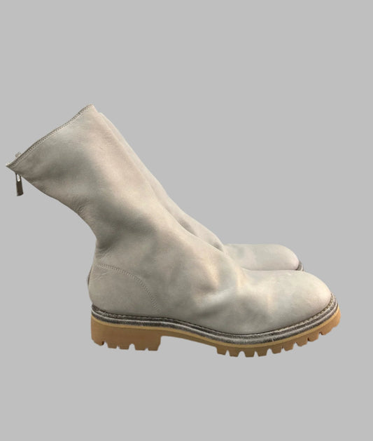 Pale Grey Back Zip Boots Vibram 788V
