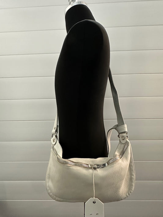 Pale Grey Soft Horse Leather Medium Belt Bag Q10M