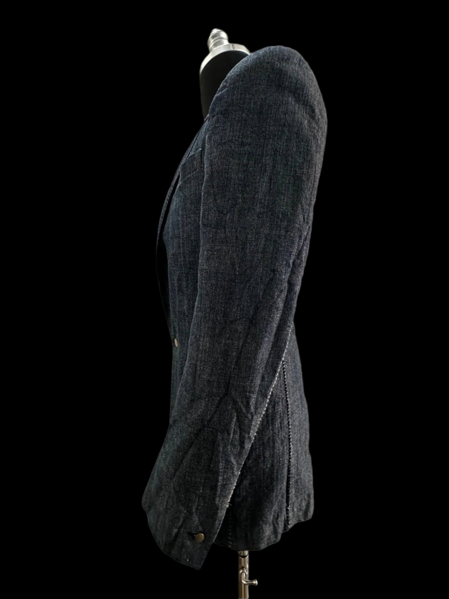 Dark Blue Heavy Japanese Denim Overlock Blazer by Carol Christian Poell