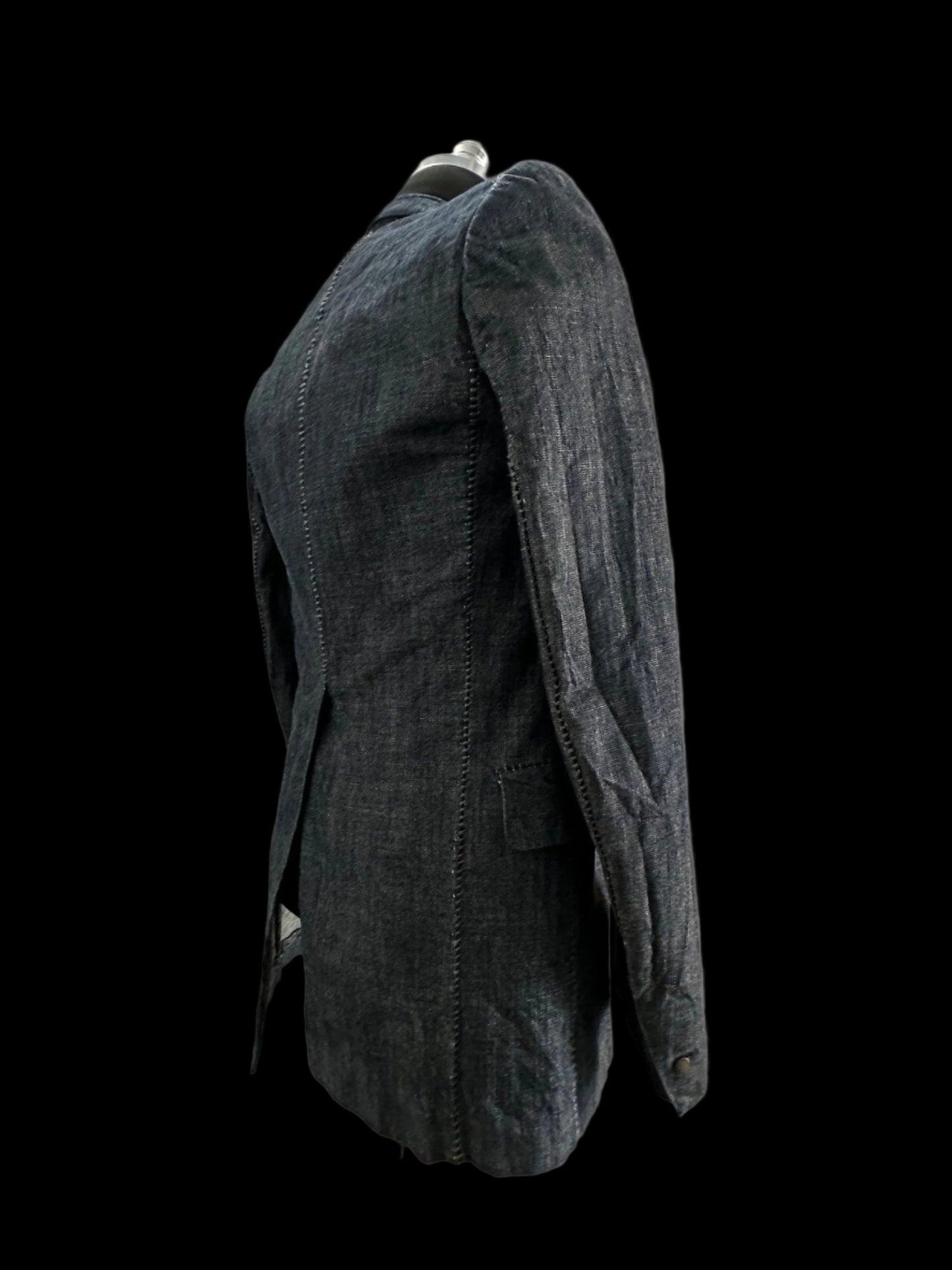 Dark Blue Heavy Japanese Denim Overlock Blazer by Carol Christian Poell