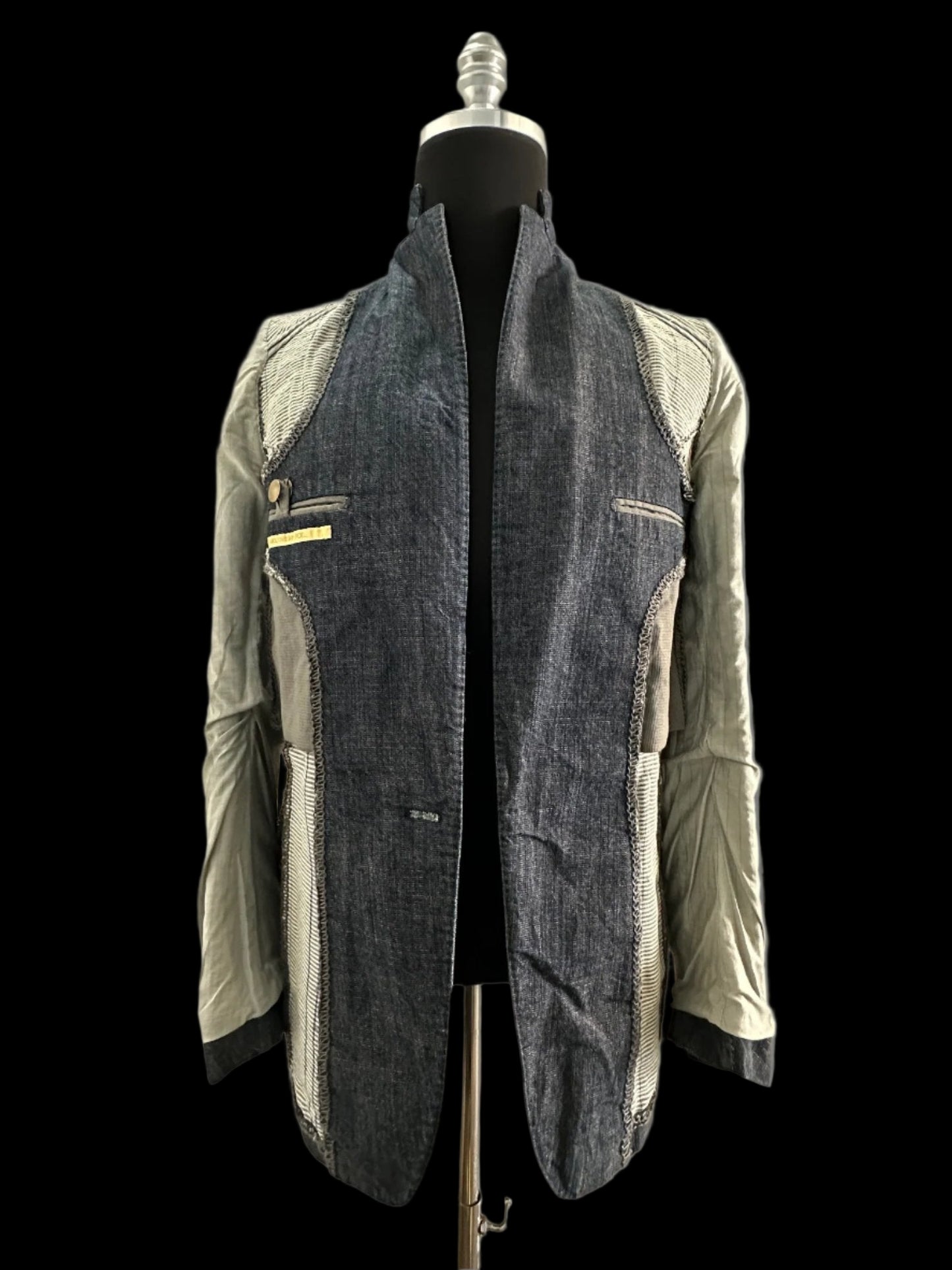 Dark Blue Heavy Japanese Denim Overlock Blazer by Carol Christian Poell