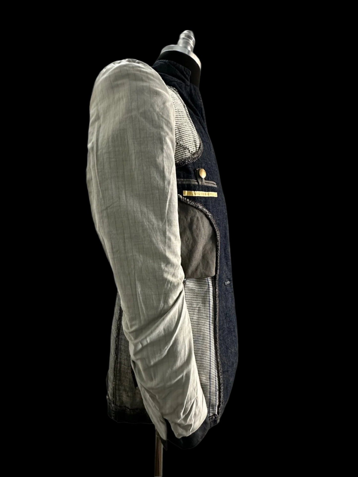 Dark Blue Heavy Japanese Denim Overlock Blazer by Carol Christian Poell