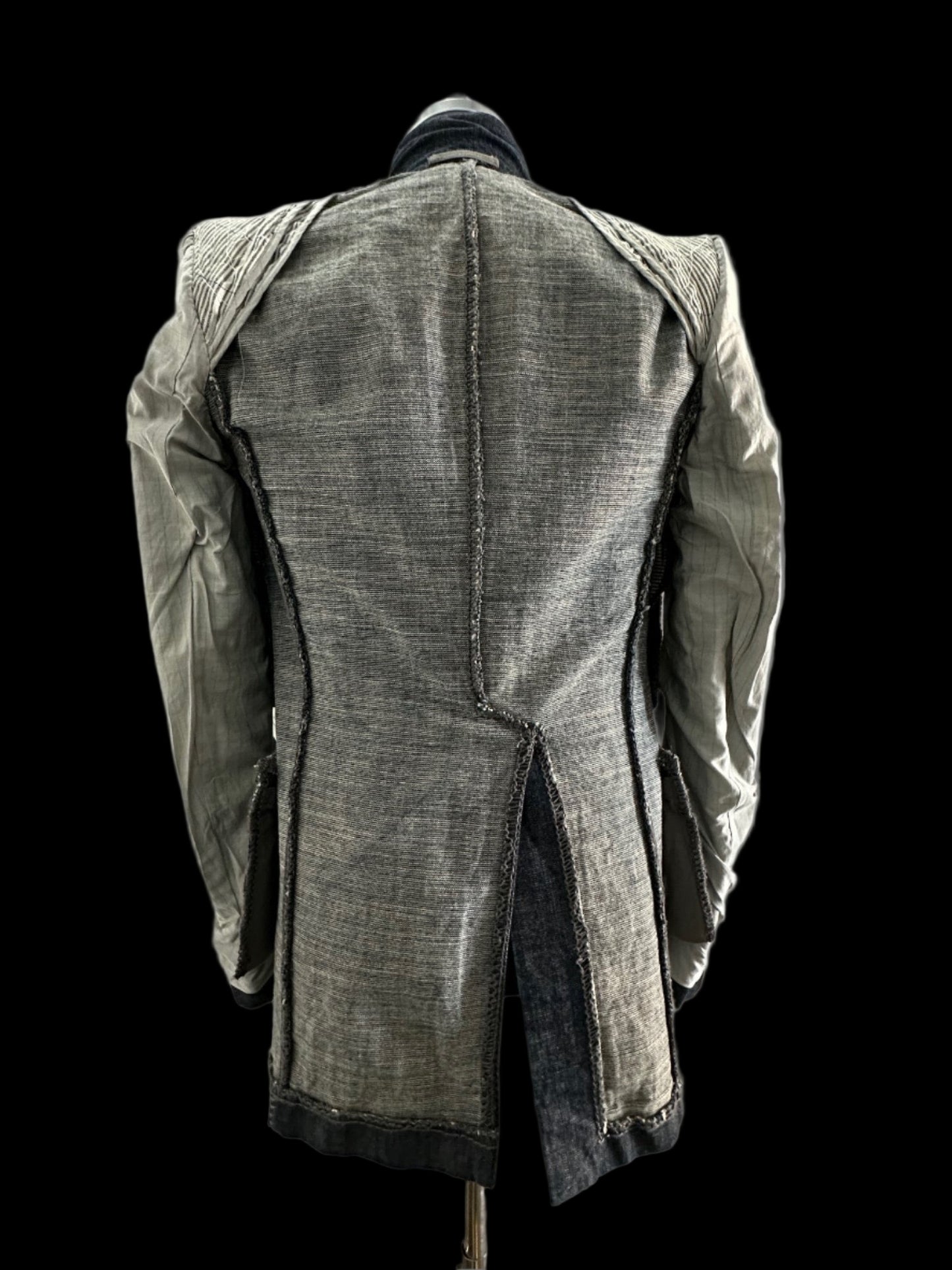 Dark Blue Heavy Japanese Denim Overlock Blazer by Carol Christian Poell