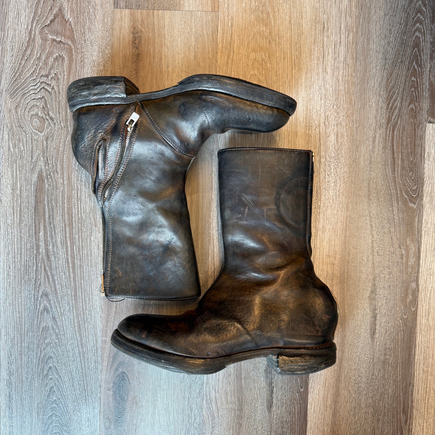 Dark Brown Vegetable Dyed Orthopedic Spur-Biter Boot AM/2756P LUC-PTC/19 by Carol Christian Poell