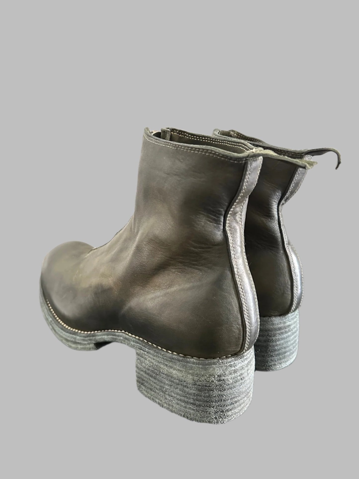 Military Green Orthopedic Front Zip Boots Double Soles PL1WZ