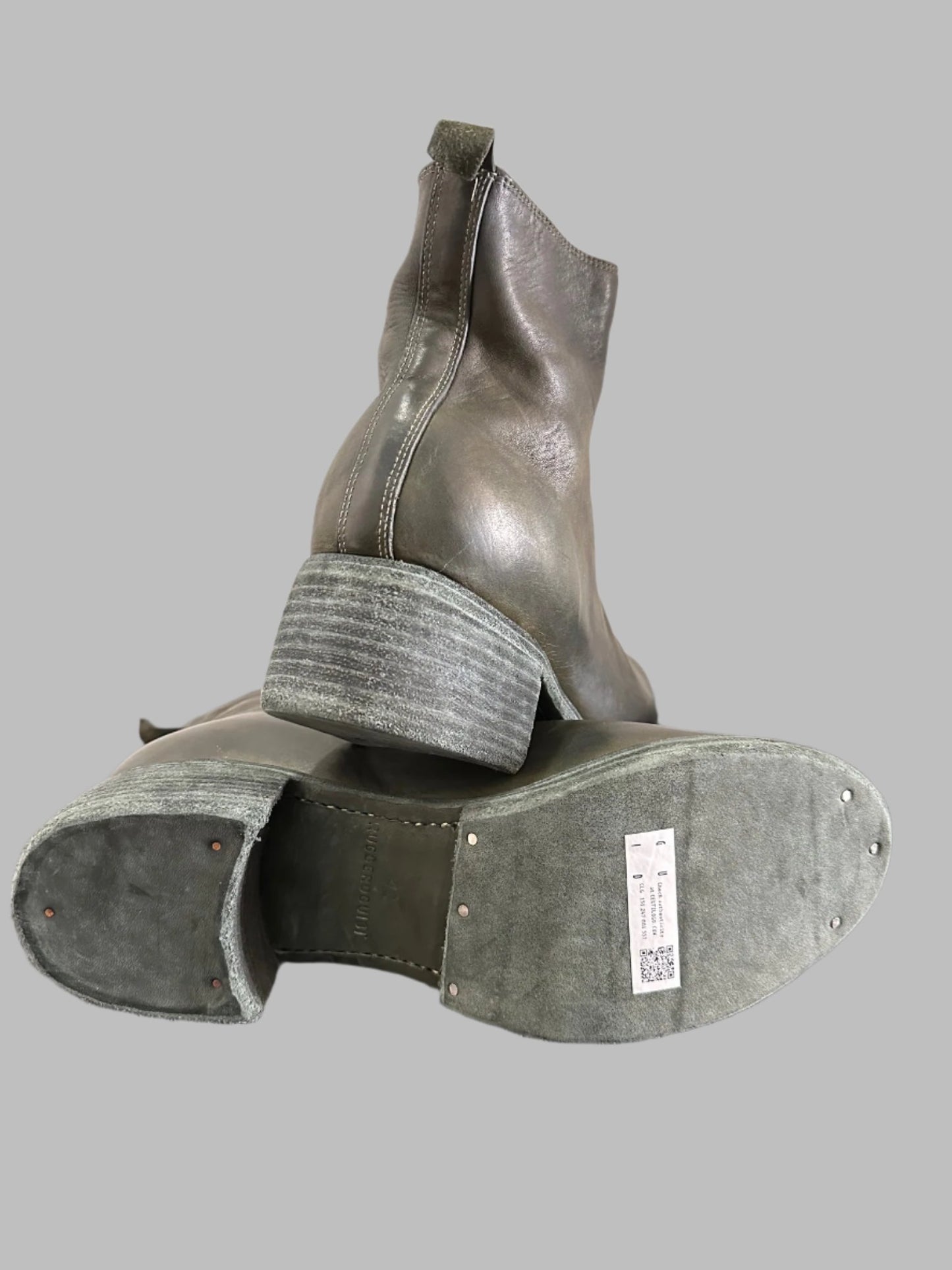 Military Green Orthopedic Front Zip Boots Double Soles PL1WZ