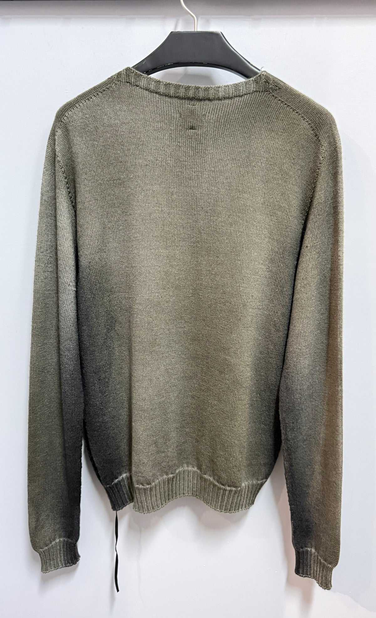 Boar Ombre Black Grey Soft Wool New Loose Fit Sweater