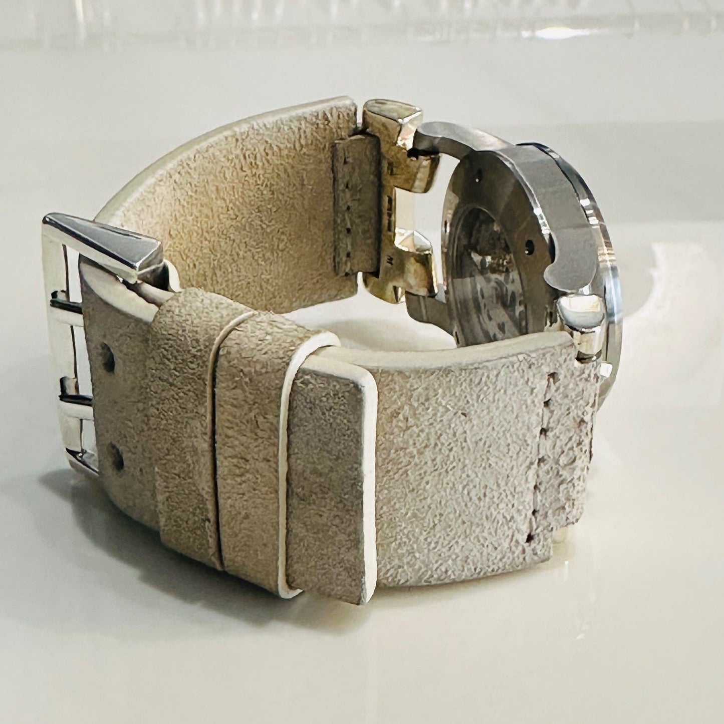 P4 X FOB Watch #5864 Straight Strap Buckle Silver Skeleton W130-012-0-KA-FLE