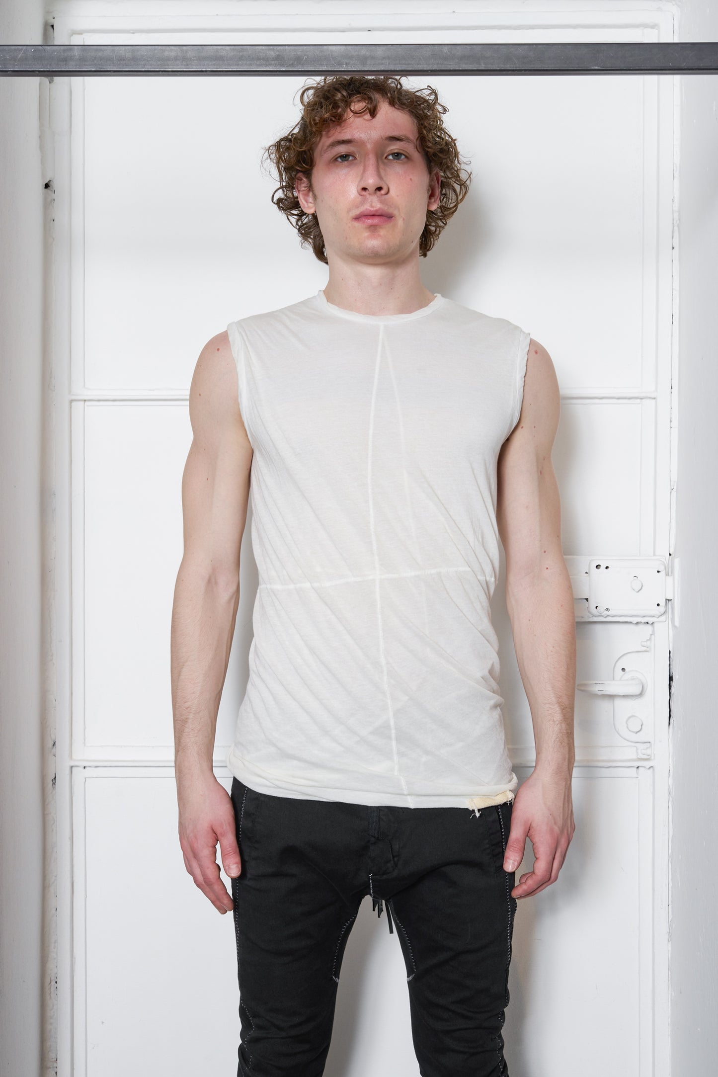 Black Sleeveless Double T-shirt