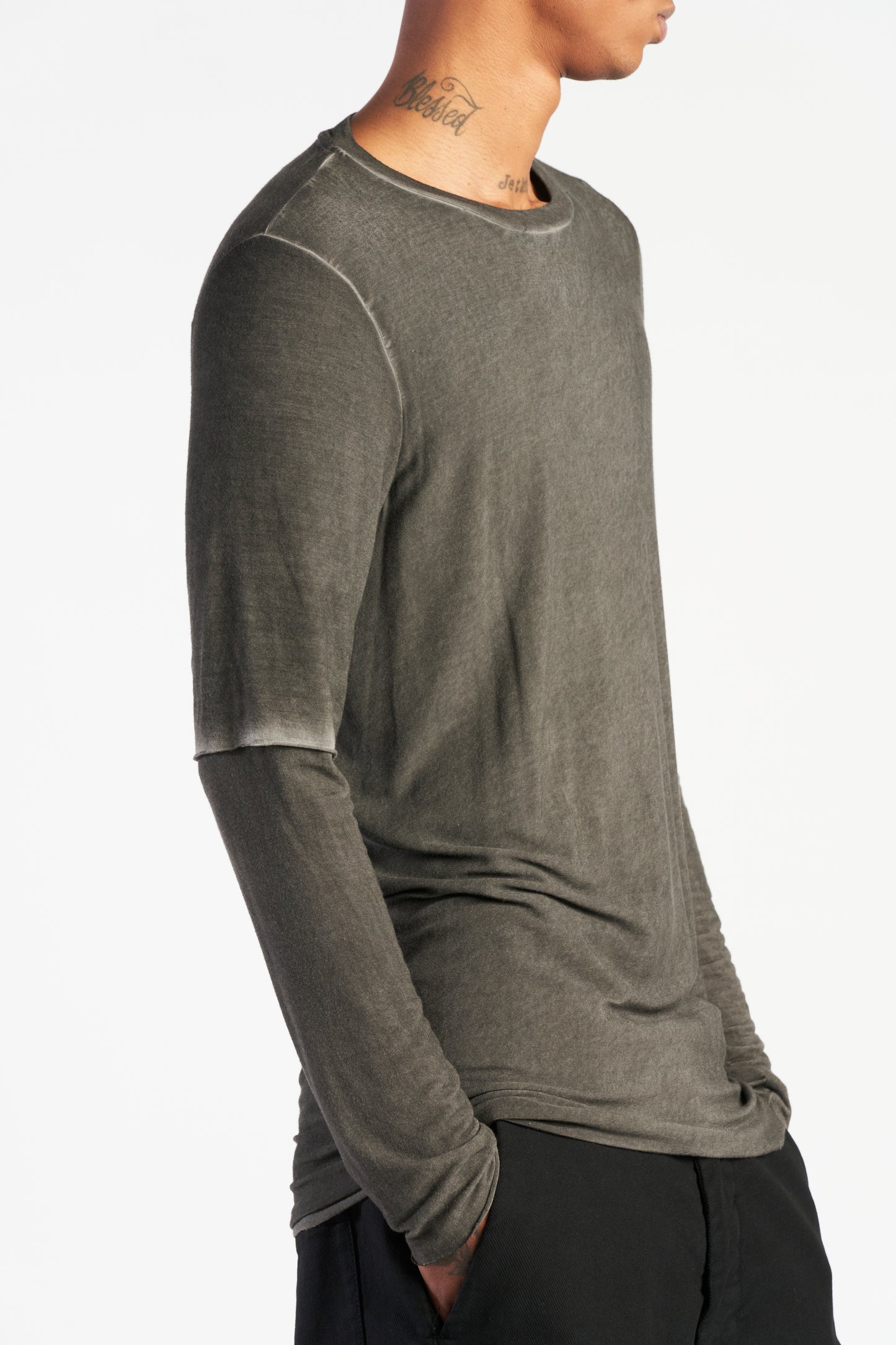 STORM GREY LAYERED T-SHIRT M3776