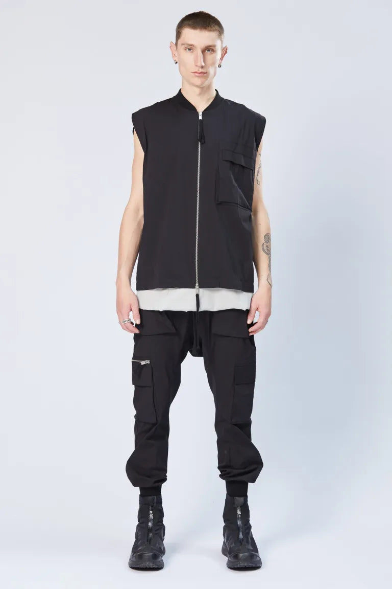 Black Bomber Shirt Vest MH 148