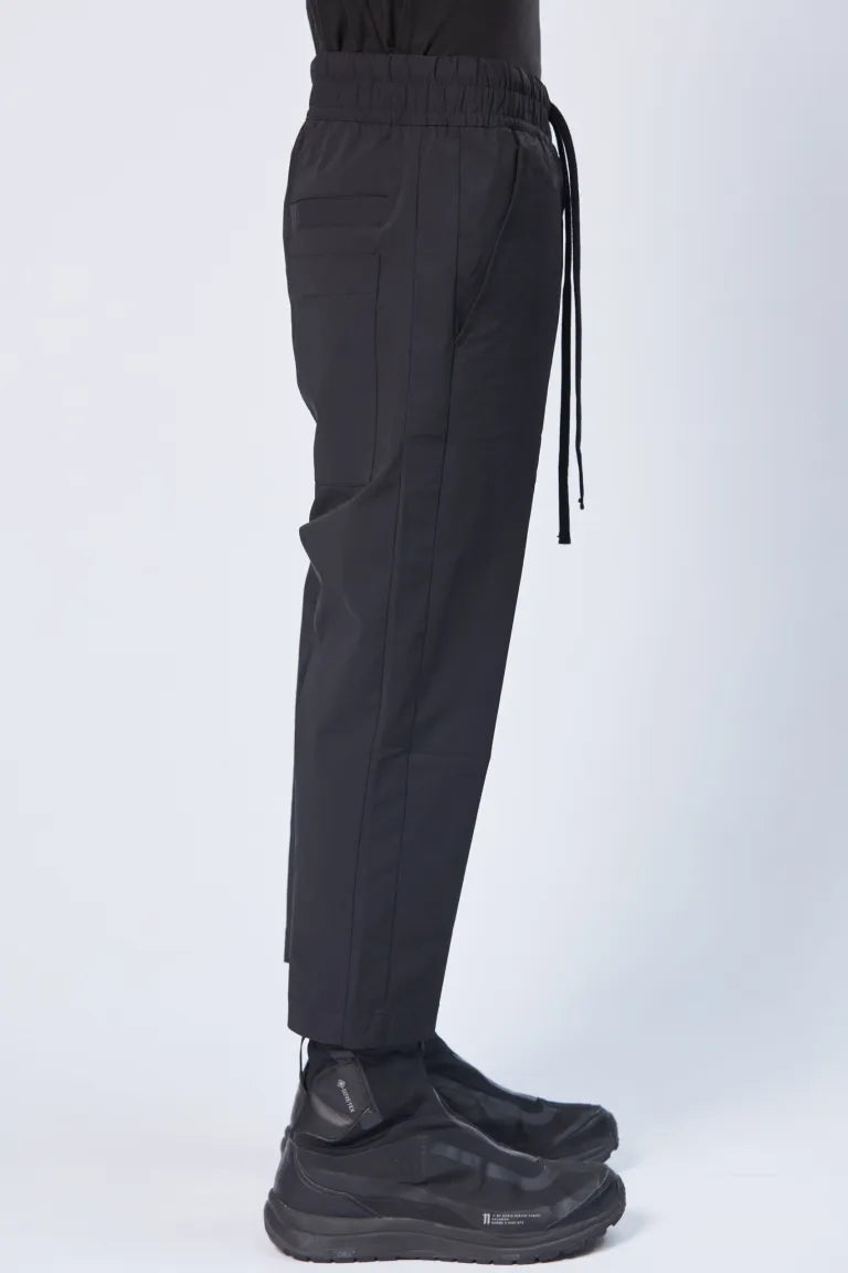 Black Cropped Drop Crotch Trousers MP 2