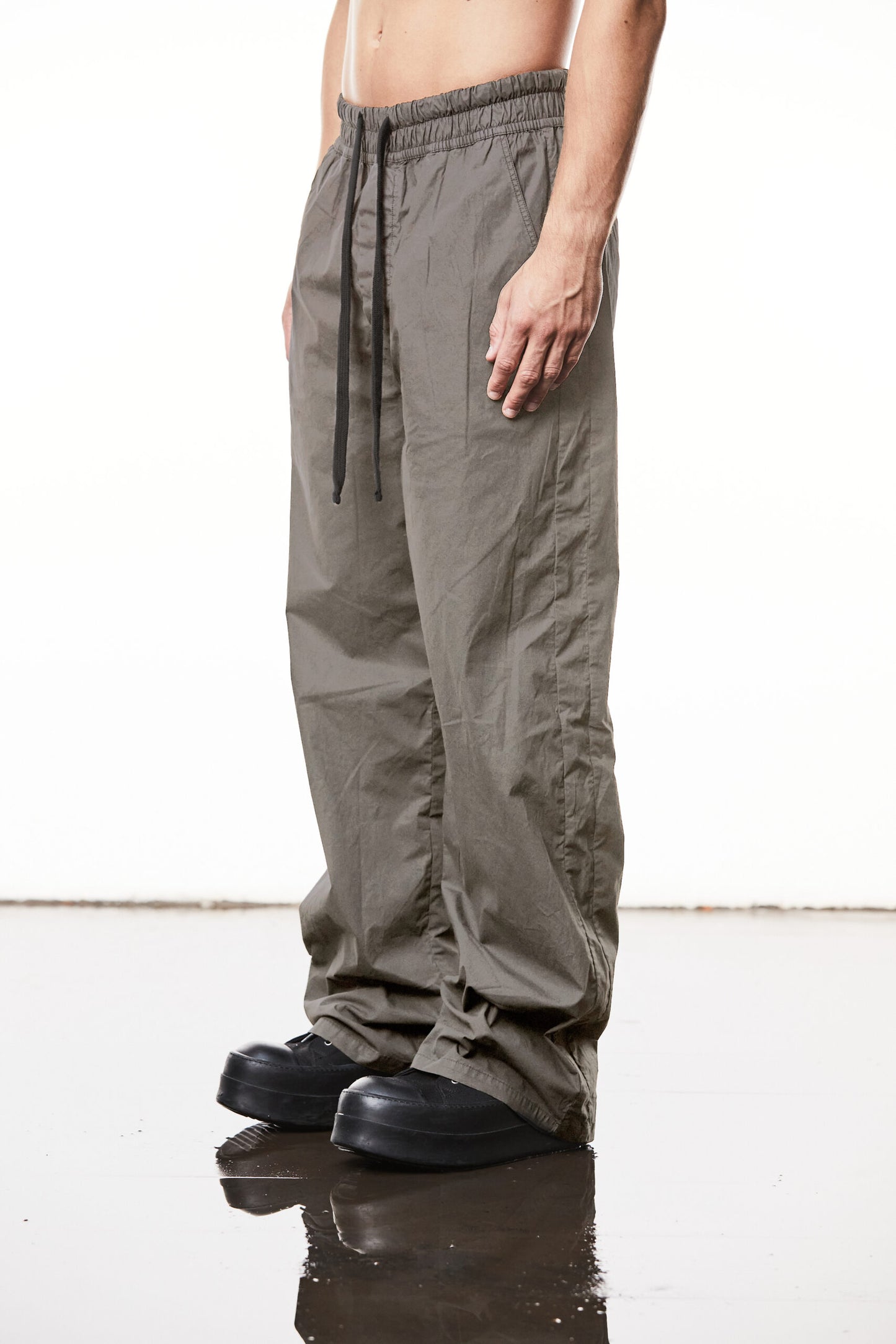 Rock Khaki Cotton Wide Leg Pants MP9