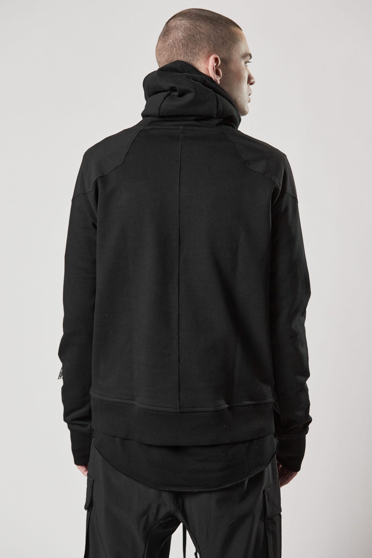 Black Pullover Hooded Jacket MS 172