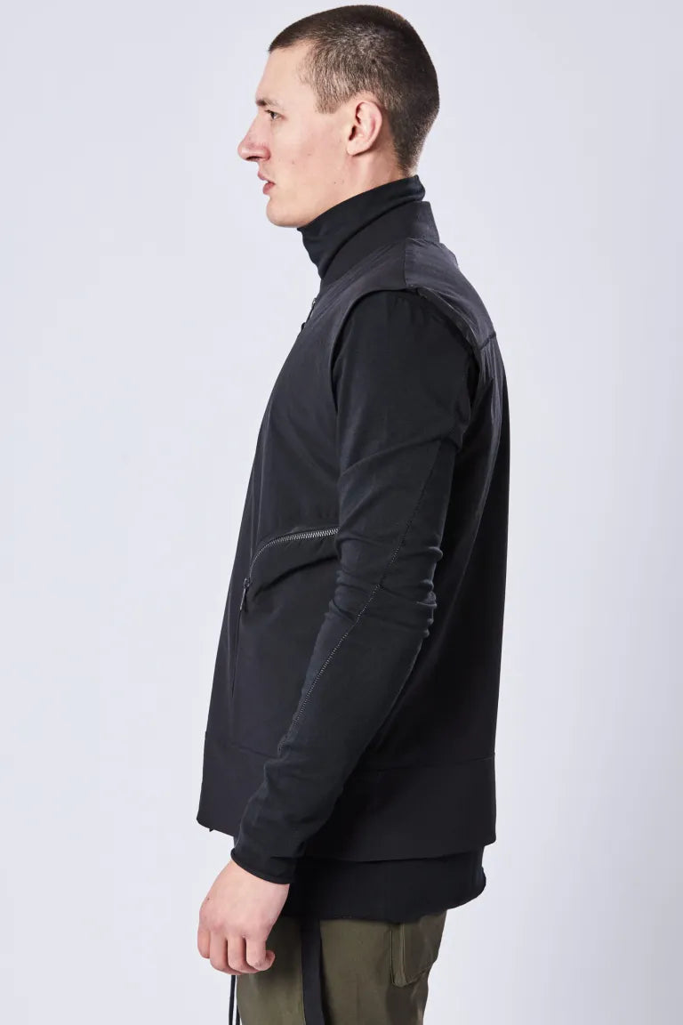 Black Padded Bomber Vest MSJ 610