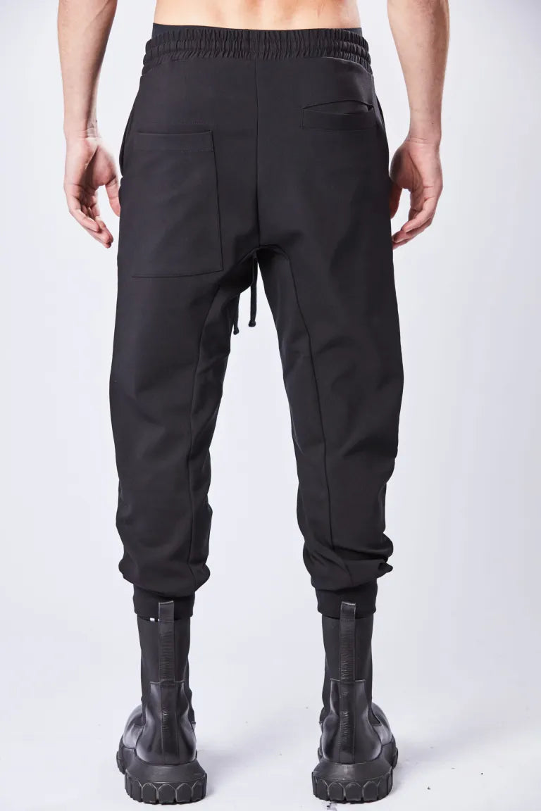 Black Drop Crotch Joggers MST 392