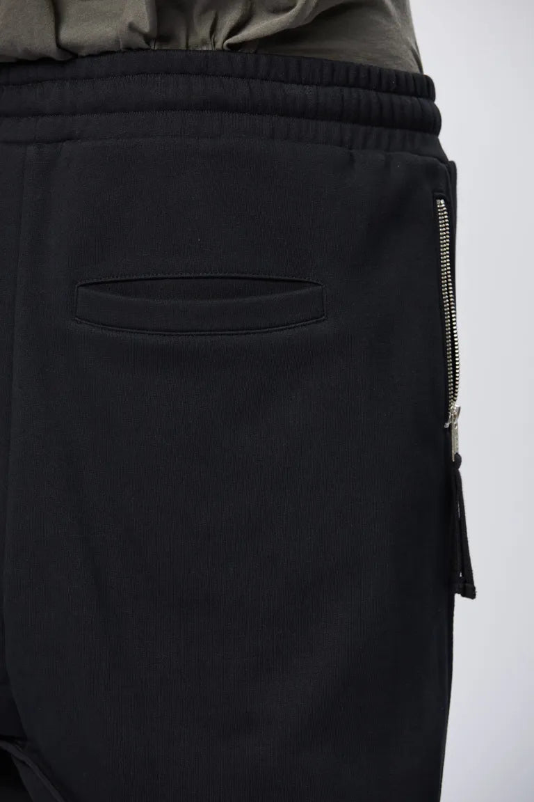 Black Drop Crotch Shorts MST 434
