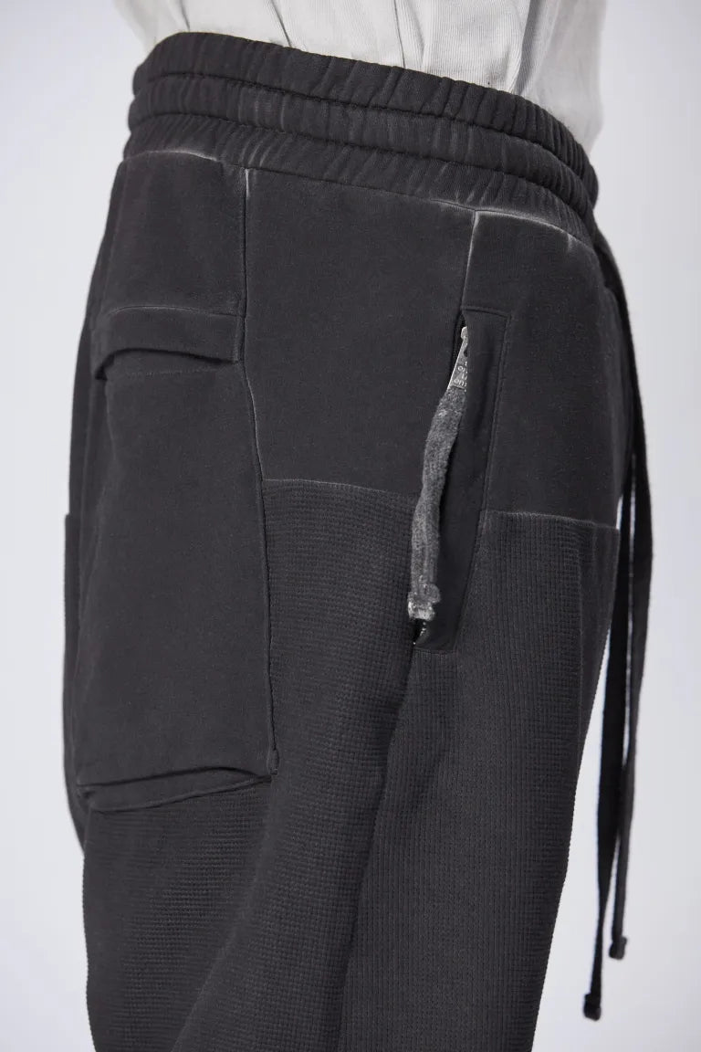 Black Oil Drop Crotch Trousers MST 438