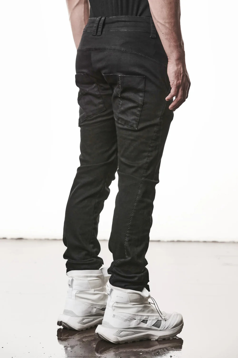 Black Slim Denim Trousers MT102
