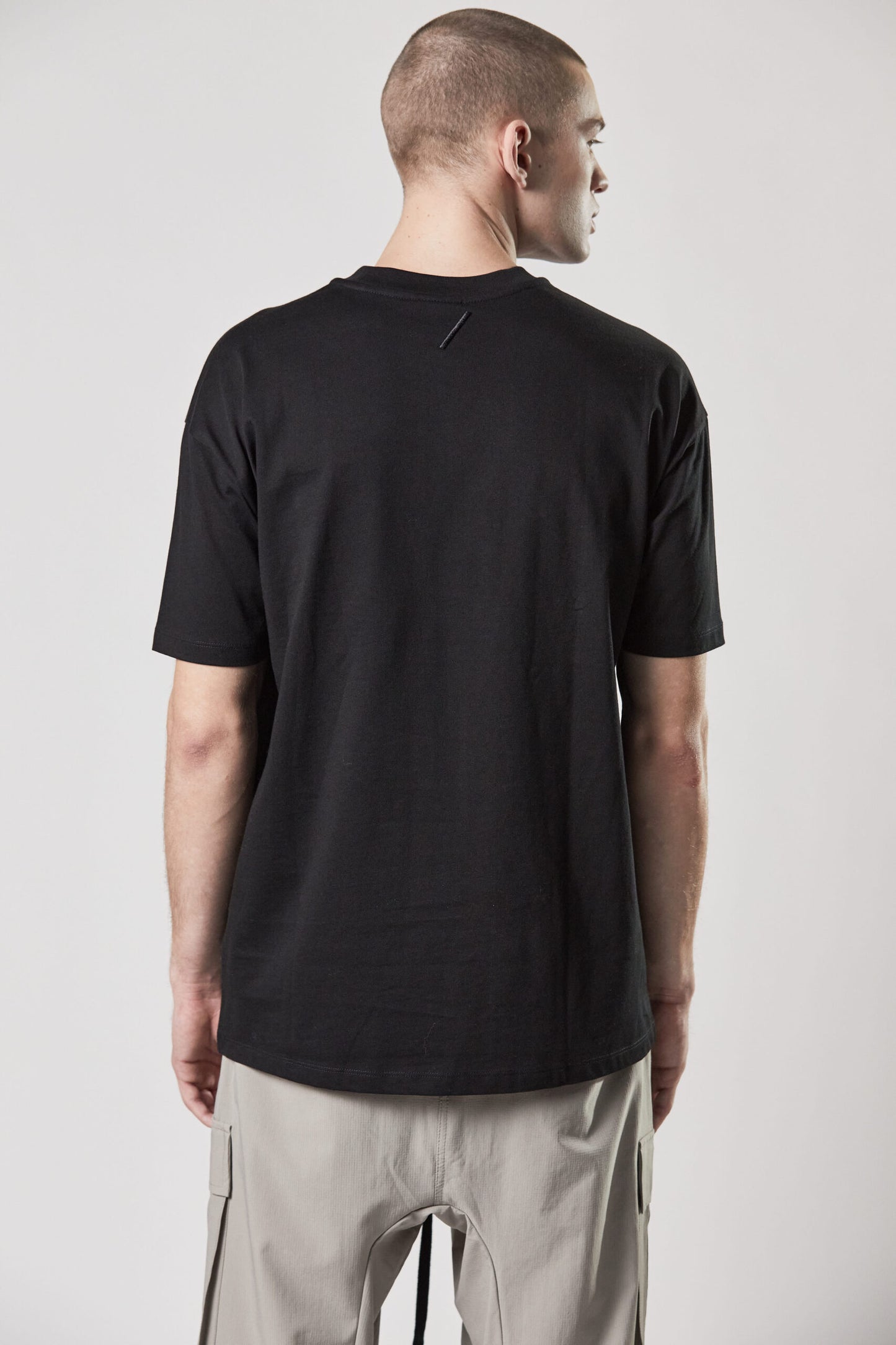Black Round Neck Half Sleeve T-shirt MTS 825