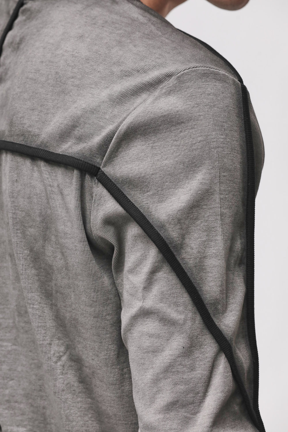 GREY COLD DYE CONTRAST PIPING LONG SLEEVE MTS 960