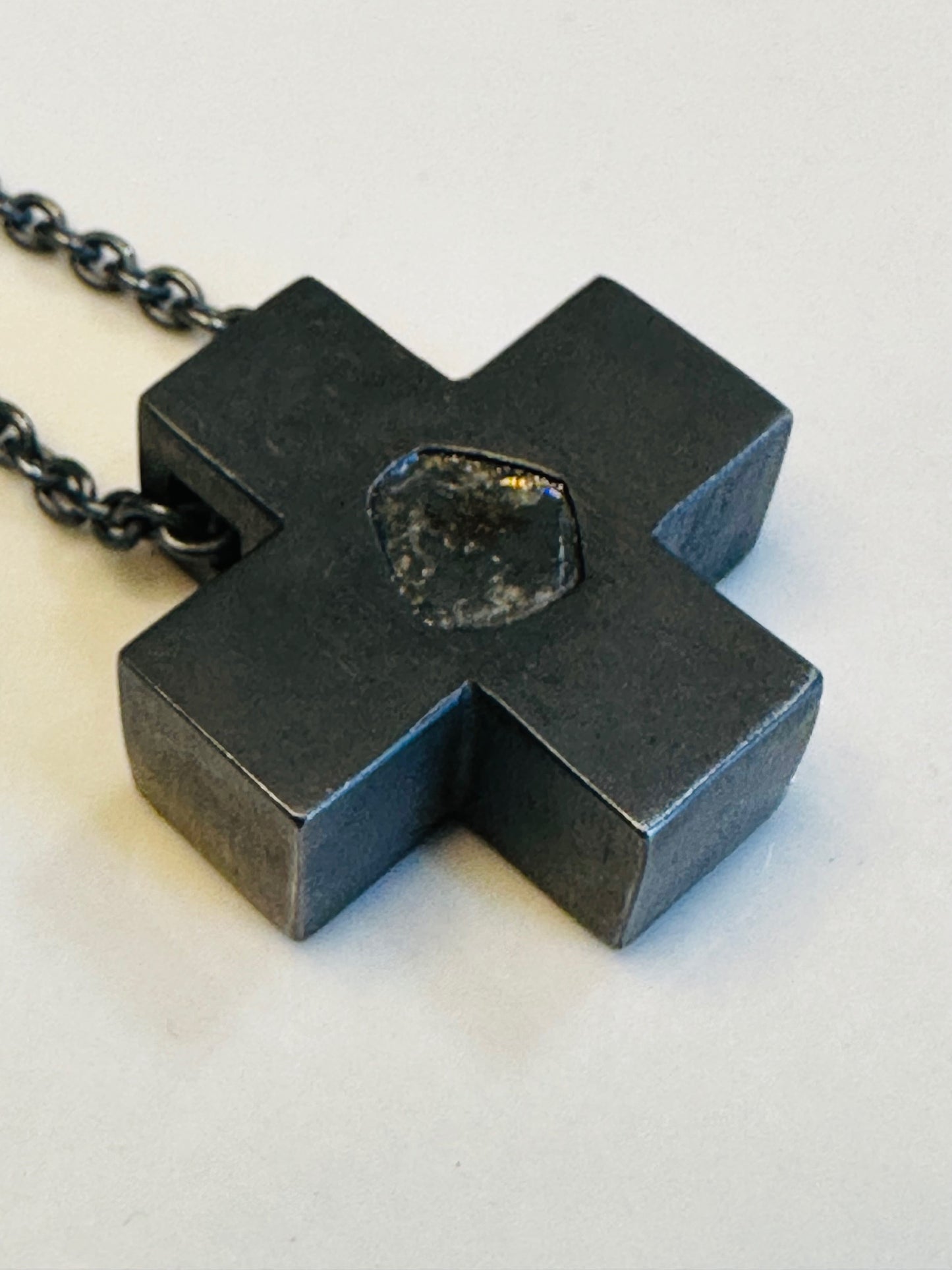 Mini Plus Necklace 0.8 CT Diamond Slab 903-2-KA+DIA