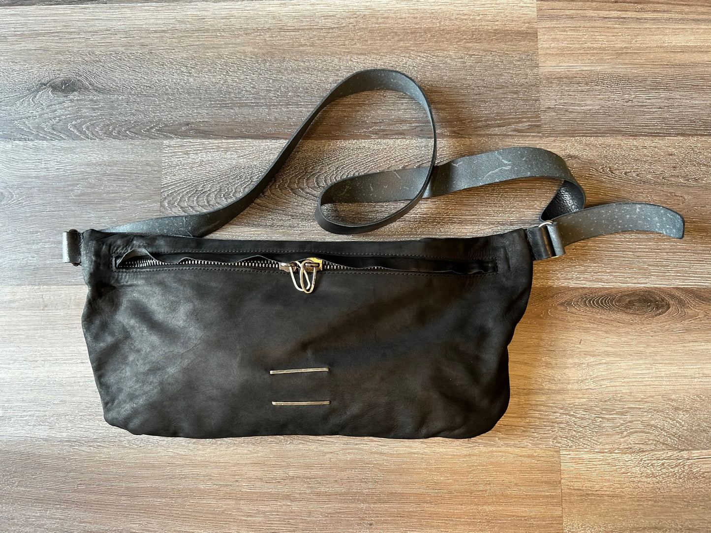 Matte Black Calf Leather Ontario Bumbag